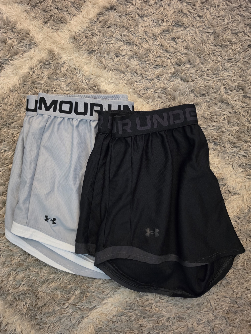 2 Pack Under Armour Women’s Athletic Shorts - Black and Light Gray NWOT